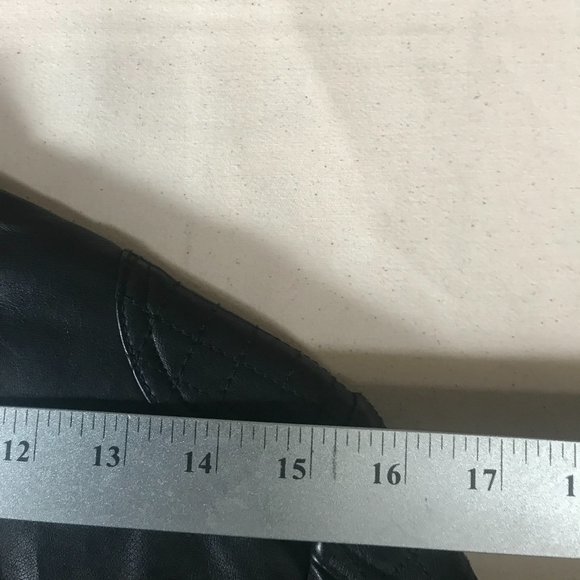 Arizona Jeans Ladies Black Faux Leather Riding Jacket. Full Zip, zip up pockets - Picture 8 of 11